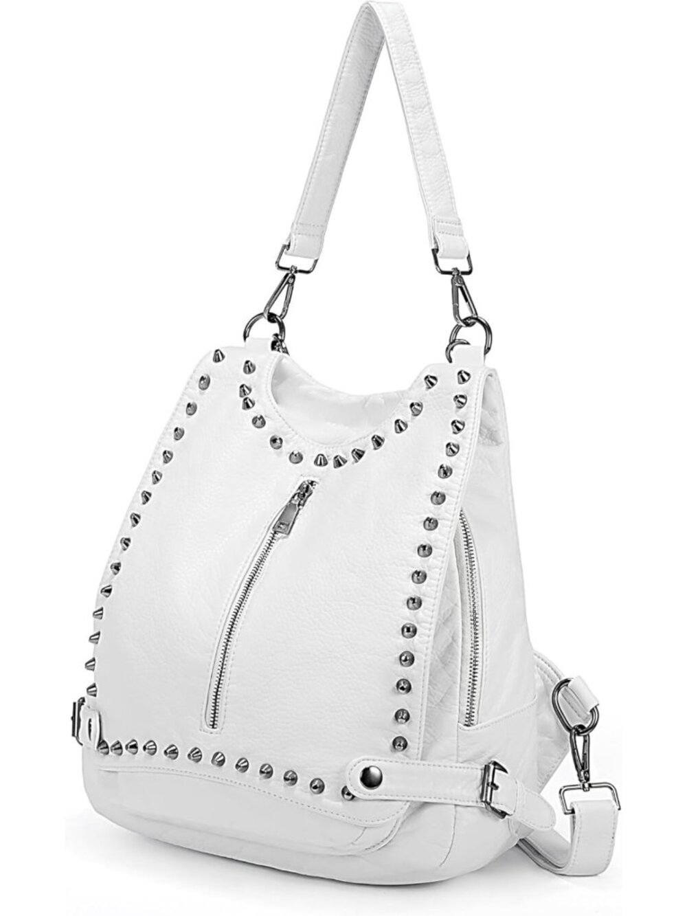 Stylish Women’s Studded Backpack Purse | PU Leather Rucksack Shoulder Bag